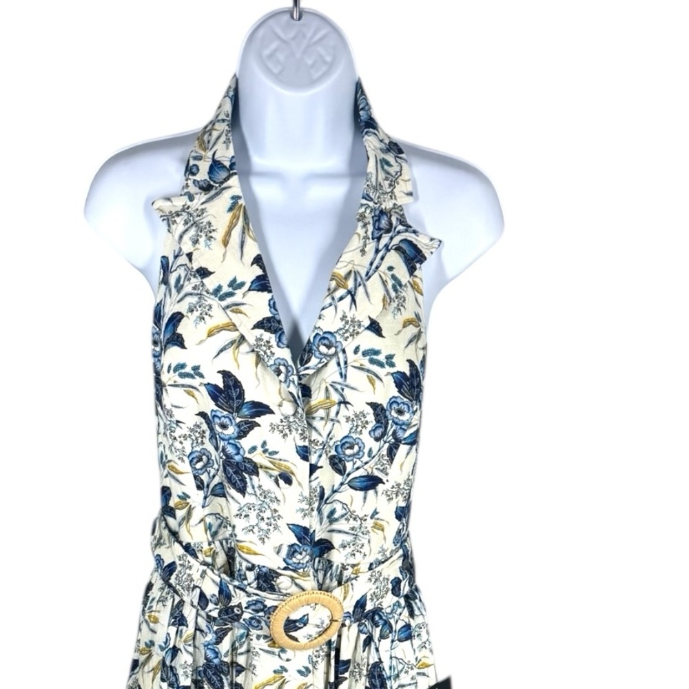 Tuckernuck Larkspur Chintz Lena Floral Midi Dress Size 8 NWT – Blue Cotton/Linen - Picture 4 of 11